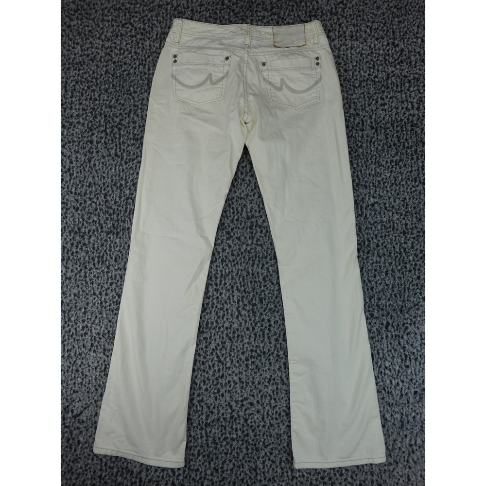 LTB 1948 Little Big Jeans Womens W28 L34 Off-White Straight Leg Stretch Denim - Picture 11 of 13